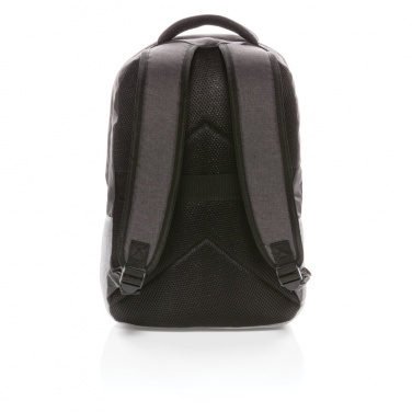 Logo trade promotional giveaways image of: Duo colour RPET 15.6" RFID laptop backpack PVC free