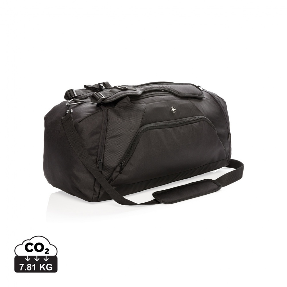 Logotrade promotional items photo of: Swiss Peak RFID sports duffel & backpack