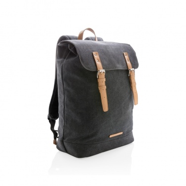 Logo trade promotional giveaways picture of: Canvas laptop backpack PVC free
