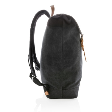 Logo trade promotional giveaways picture of: Canvas laptop backpack PVC free