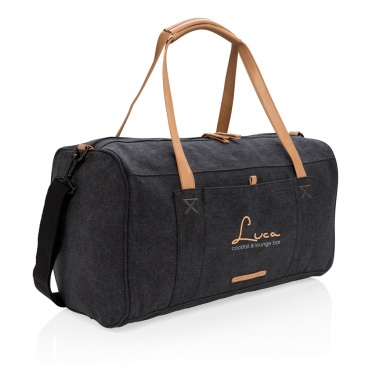 Logo trade promotional merchandise image of: Canvas travel/weekend bag PVC free