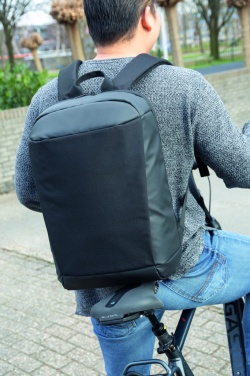 Logo trade business gift photo of: Madrid anti-theft RFID USB laptop backpack PVC free