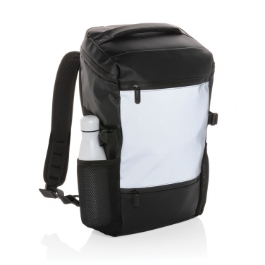 Logo trade promotional merchandise picture of: PU high visibility easy access 15.6" laptop backpack
