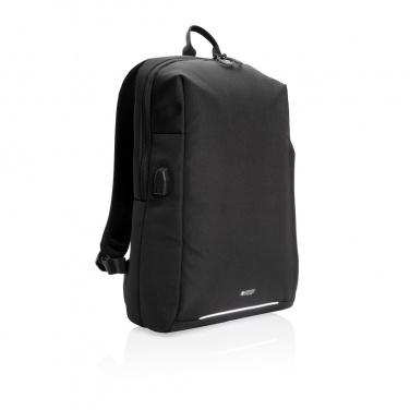 Logo trade promotional item photo of: Swiss Peak AWARE™ RFID and USB A laptop backpack