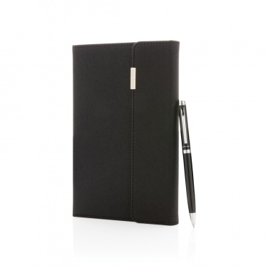 Logo trade advertising products picture of: Swiss Peak deluxe A5 notebook and pen set