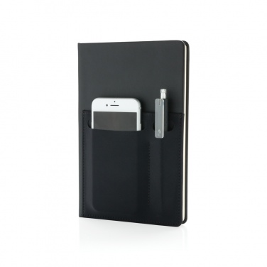 Logo trade promotional item photo of: A5 Deluxe notebook with smart pockets
