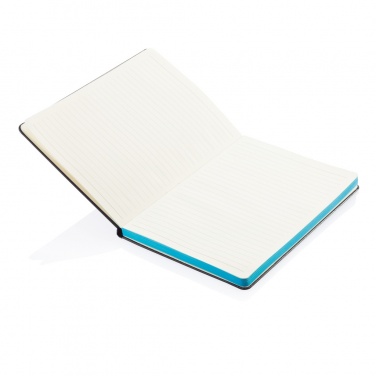 Logotrade promotional gift picture of: Deluxe hardcover A5 notebook with coloured side