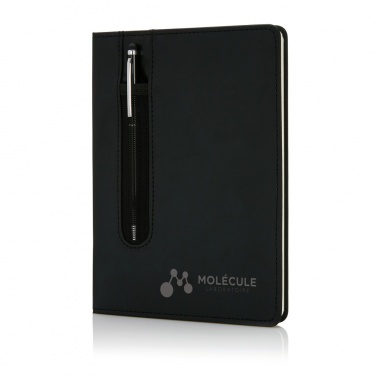 Logotrade promotional gift image of: Standard hardcover PU A5 notebook with stylus pen