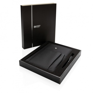 Logo trade corporate gifts image of: Refillable notebook and pen set