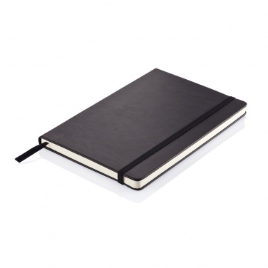 Logo trade business gifts image of: Deluxe hardcover PU A5 notebook