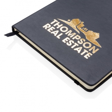 Logo trade promotional gift photo of: Deluxe hardcover PU A5 notebook