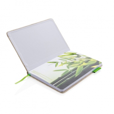 Logotrade promotional item picture of: A5 jute notebook