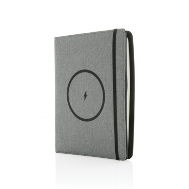 Logo trade advertising products picture of: Air 5W wireless charging notebook with 5000mAh powerbank