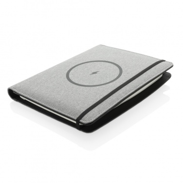 Logotrade promotional gift picture of: Air 5W wireless charging notebook with 5000mAh powerbank