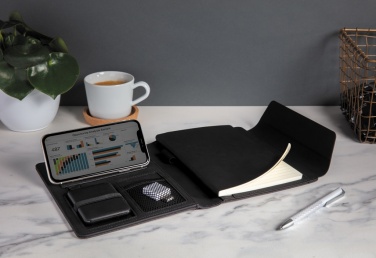 Logotrade corporate gift picture of: Fiko wireless charging A5 portfolio with powerbank