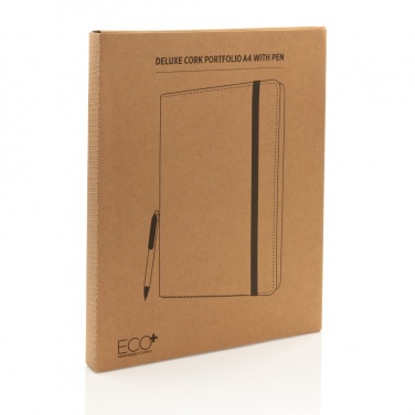 Logotrade promotional giveaway picture of: Deluxe cork portfolio A4 with pen