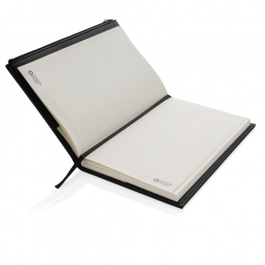 Logotrade promotional items photo of: Swiss Peak A5 PU notebook with zipper pocket