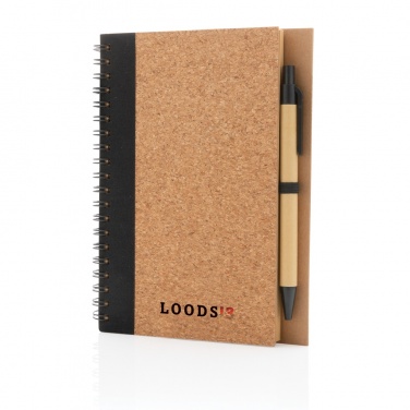 Logotrade promotional giveaways photo of: Cork spiral notebook with pen