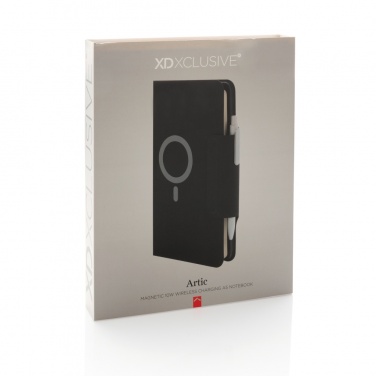 Logotrade promotional merchandise image of: Artic Magnetic 10W wireless charging A5 notebook