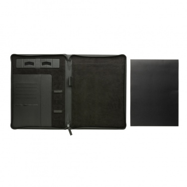 Logotrade promotional gift picture of: Swiss Peak Heritage RCS rPU A4 portfolio with zipper
