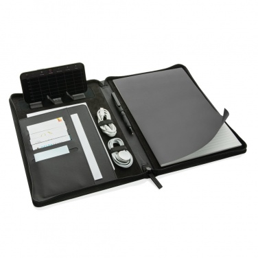 Logotrade advertising product picture of: Swiss Peak Heritage RCS rPU A4 portfolio with zipper