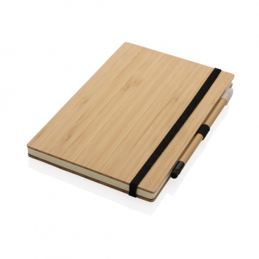 Logo trade promotional product photo of: Bamboo notebook and infinity pencil set