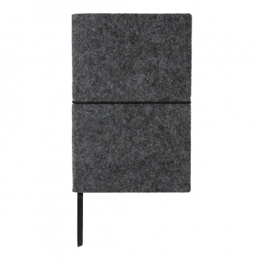 Logo trade advertising products picture of: GRS certified recycled felt A5 softcover notebook