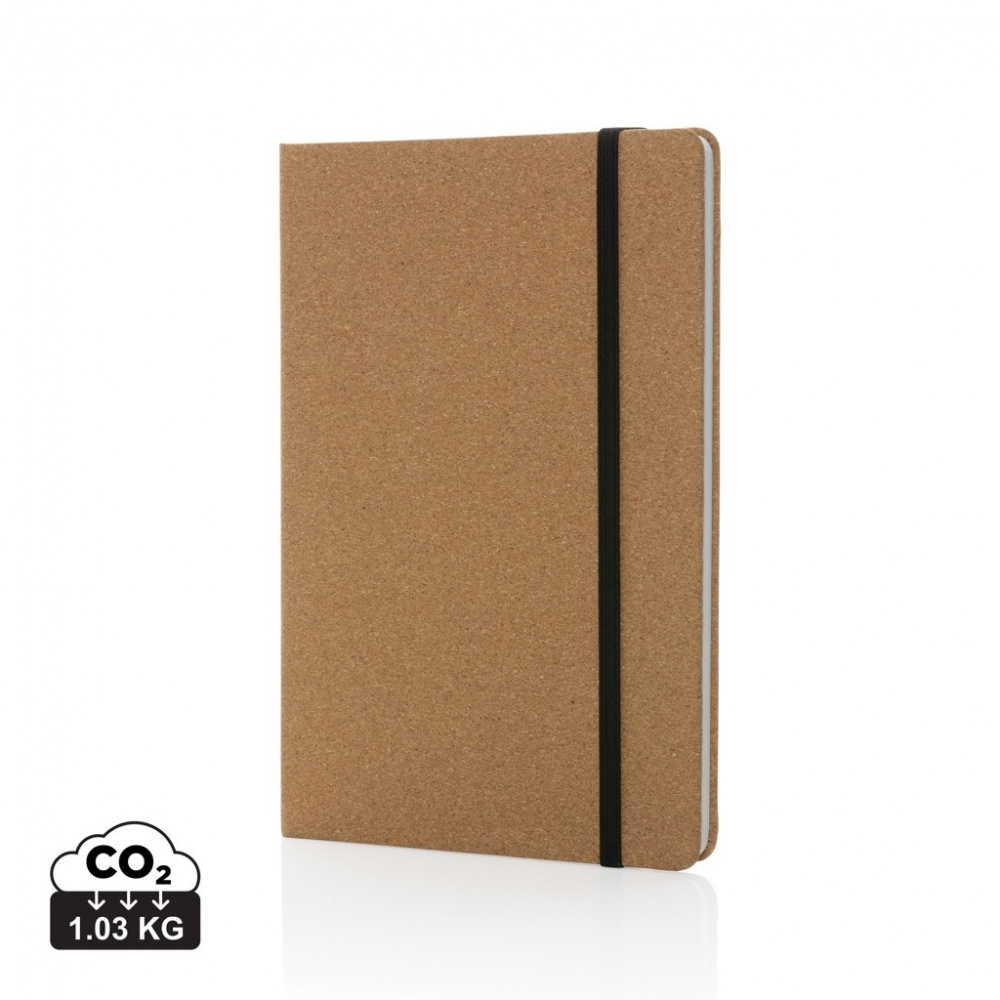 Logo trade advertising products picture of: Stoneleaf A5 cork and stonepaper notebook