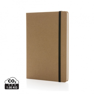 Logo trade promotional product photo of: Craftstone A5 recycled kraft and stonepaper notebook