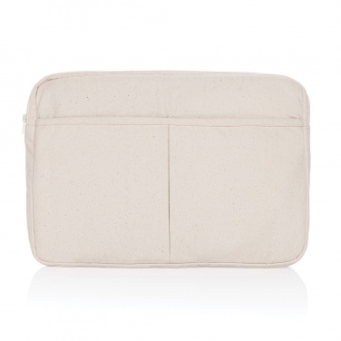 Logo trade business gifts image of: Laluka AWARE™ recycled cotton 15.6 inch laptop sleeve