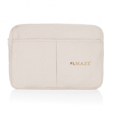 Logo trade corporate gifts image of: Laluka AWARE™ recycled cotton 15.6 inch laptop sleeve