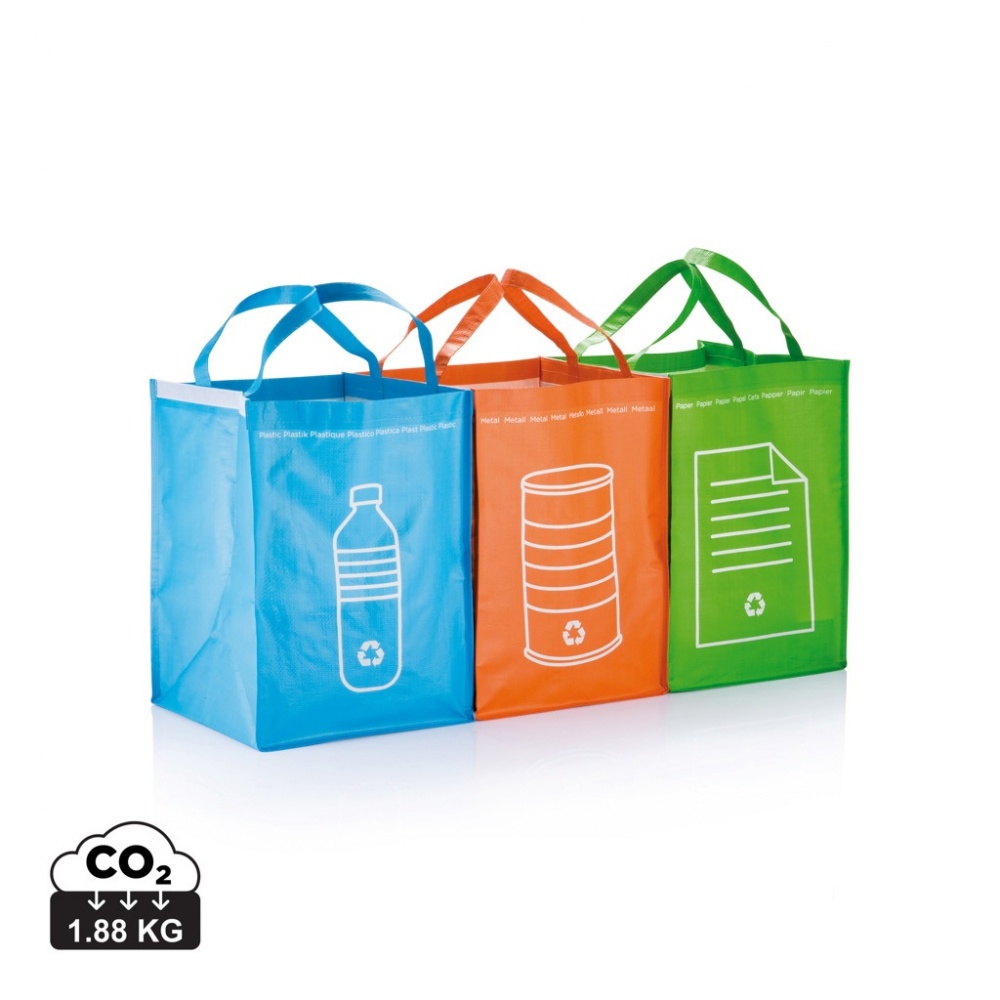 Logotrade promotional giveaway image of: 3pcs recycle waste bags