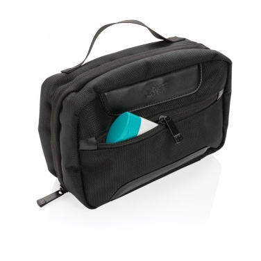 Logo trade promotional giveaways picture of: Swiss Peak AWARE™ RPET Voyager toiletry bag