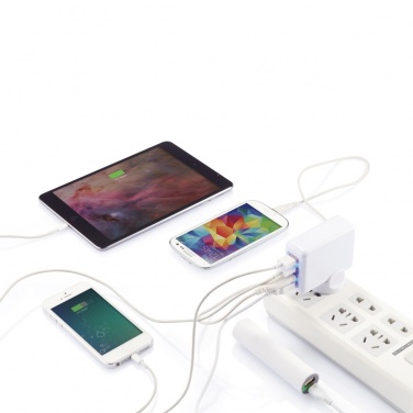 Logotrade corporate gift image of: Travel plug with 4 USB ports