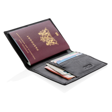 Logo trade business gifts image of: RFID anti-skimming passport holder