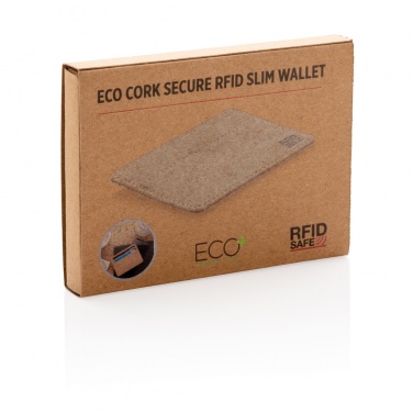 Logotrade business gift image of: Cork secure RFID slim wallet