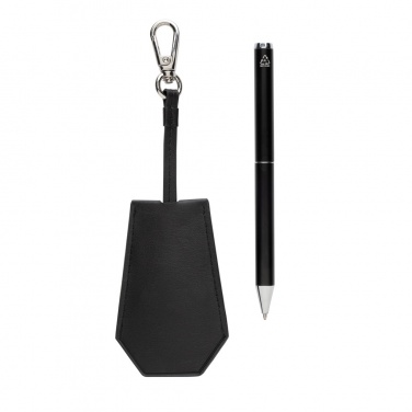 Logotrade promotional merchandise picture of: SP Tula RCS certified recycled PU key holder and pen set