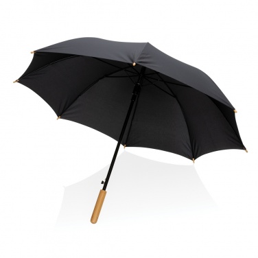 Logotrade business gifts photo of: 23" Impact AWARE™ RPET 190T auto open bamboo umbrella