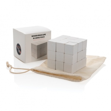 Logotrade promotional gifts photo of: Wooden brain game in canvas pouch