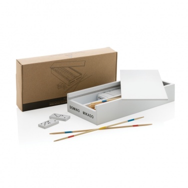 Logo trade advertising products image of: Deluxe mikado/domino in wooden box
