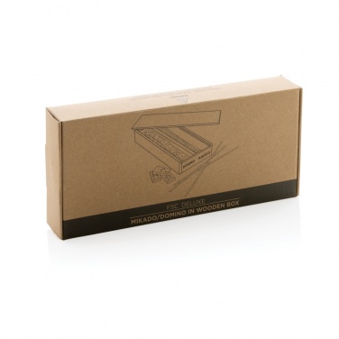 Logo trade corporate gift photo of: Deluxe mikado/domino in wooden box