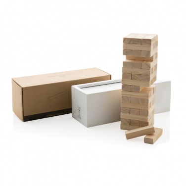 Logotrade promotional gift image of: Deluxe tumbling tower wood block stacking game