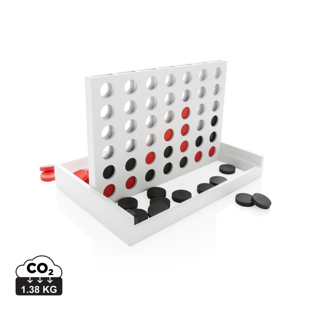 Logo trade promotional item photo of: Connect four wooden game