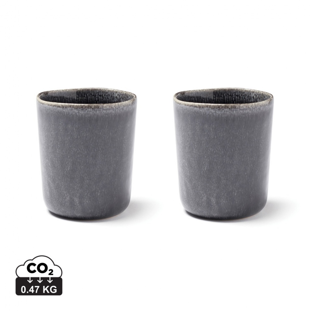 Logo trade promotional gifts picture of: VINGA Nomimono stoneware mug, 2 pcs set