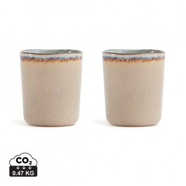Logo trade corporate gifts image of: VINGA Nomimono stoneware mug, 2 pcs set