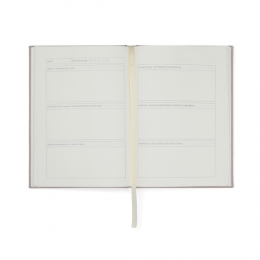 Logo trade corporate gifts image of: VINGA Thankfulness GRS recycled paper journal