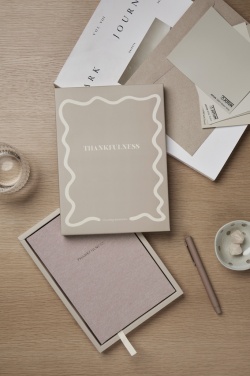 Logotrade promotional giveaways photo of: VINGA Thankfulness GRS recycled paper journal