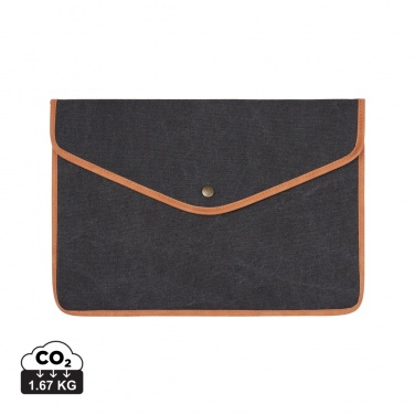 Logo trade advertising products image of: VINGA Bosler GRS recycled canvas 14" laptop sleeve