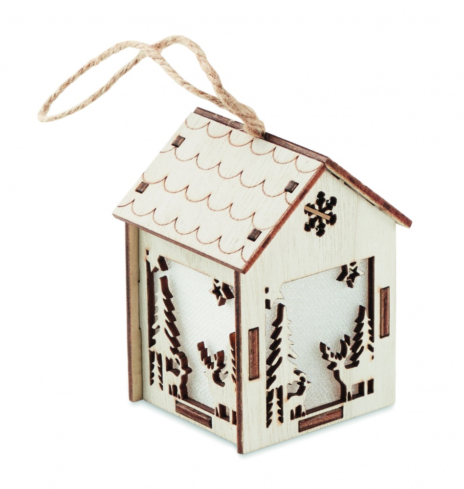 Logotrade promotional product picture of: MDF house with light