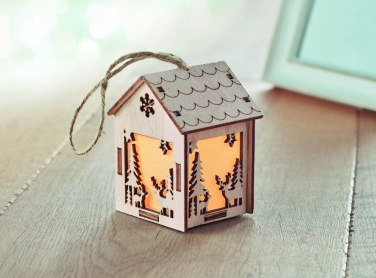 Logotrade promotional item picture of: MDF house with light